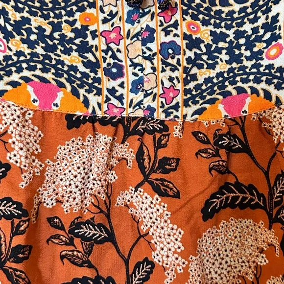 John Mark orange and black tunic Blouse with Relaxed Fit size Large - Picture 10 of 14